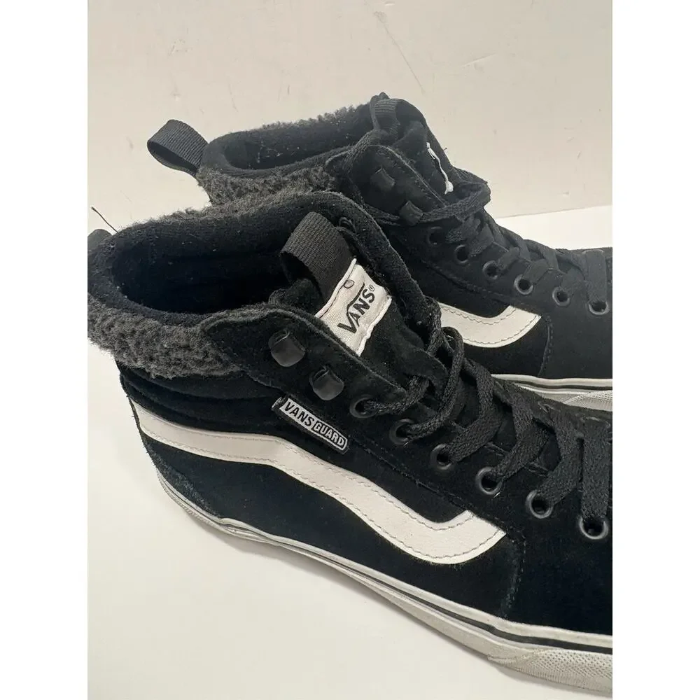 Vans Filmore Vansguard Shoes Women's Sz 10 Black White Lined High Top Sneakers‎